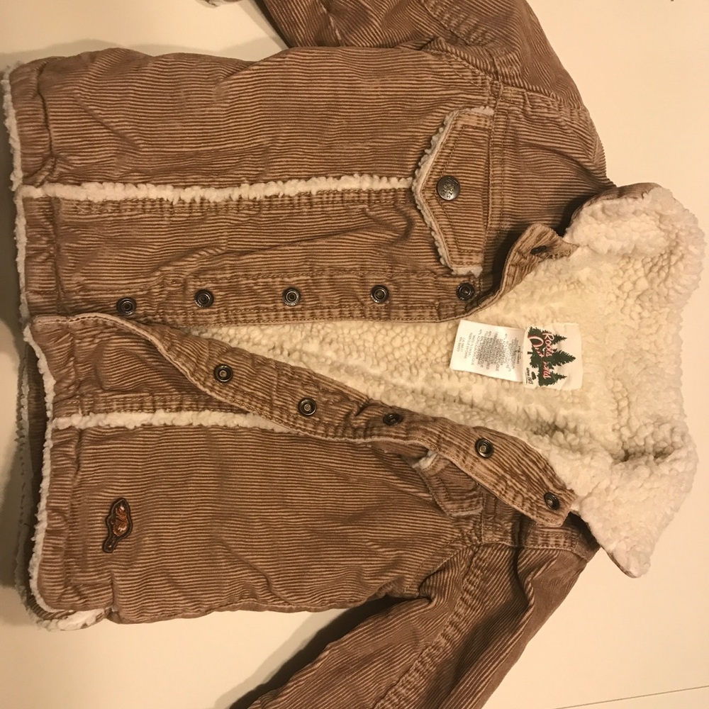 Roots Corduroy Lined Button Up Jacket
